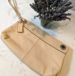 Authentic Coach leather wristlet